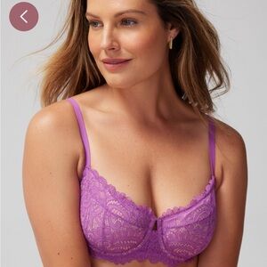 SOMA Unlined Lace Balconette Bra